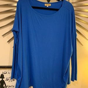 Piko Long Sleeve Shirt- Blue